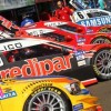 Carros alinhados
